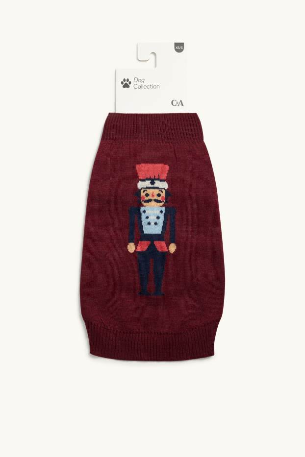 Unisexe - Mini Me - pull de Noël pour chien - bordeaux
