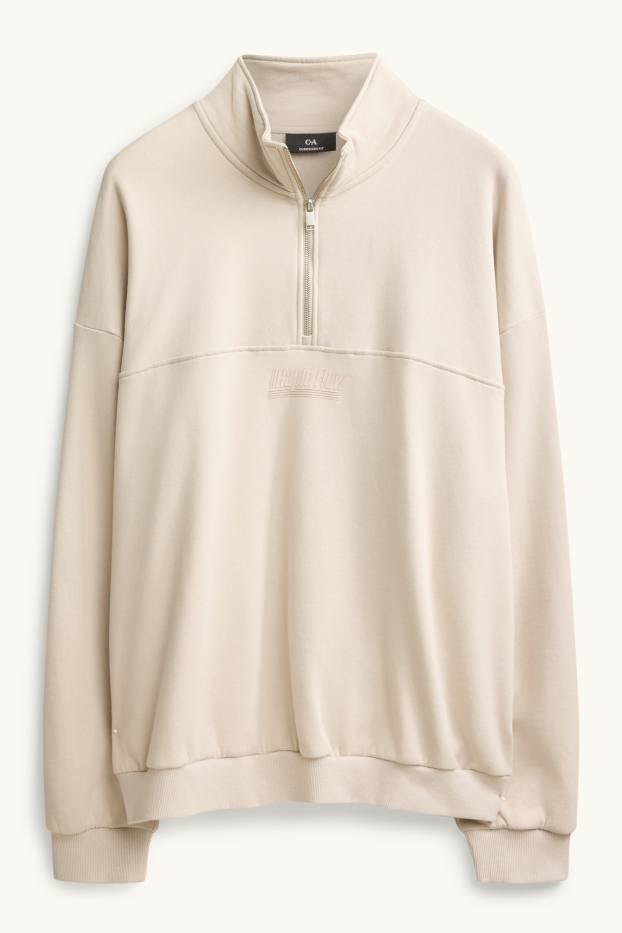Uomo - Felpa oversize - beige chiaro