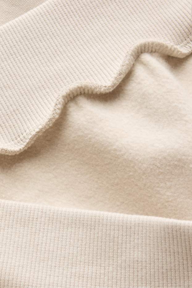 Uomo - Felpa oversize - beige chiaro