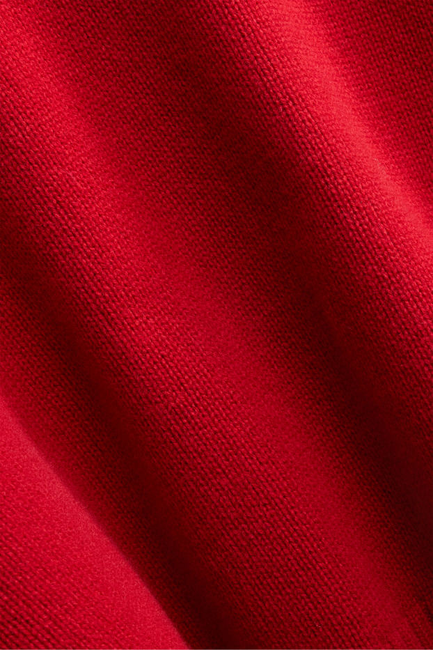 Damen - Woll-Pullover - rot