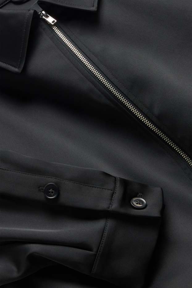 Women - Satin bomber jacket - black