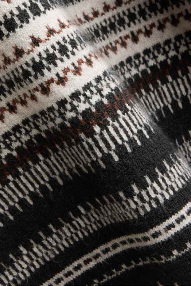 Hommes - Pull - à motif - noir / blanc