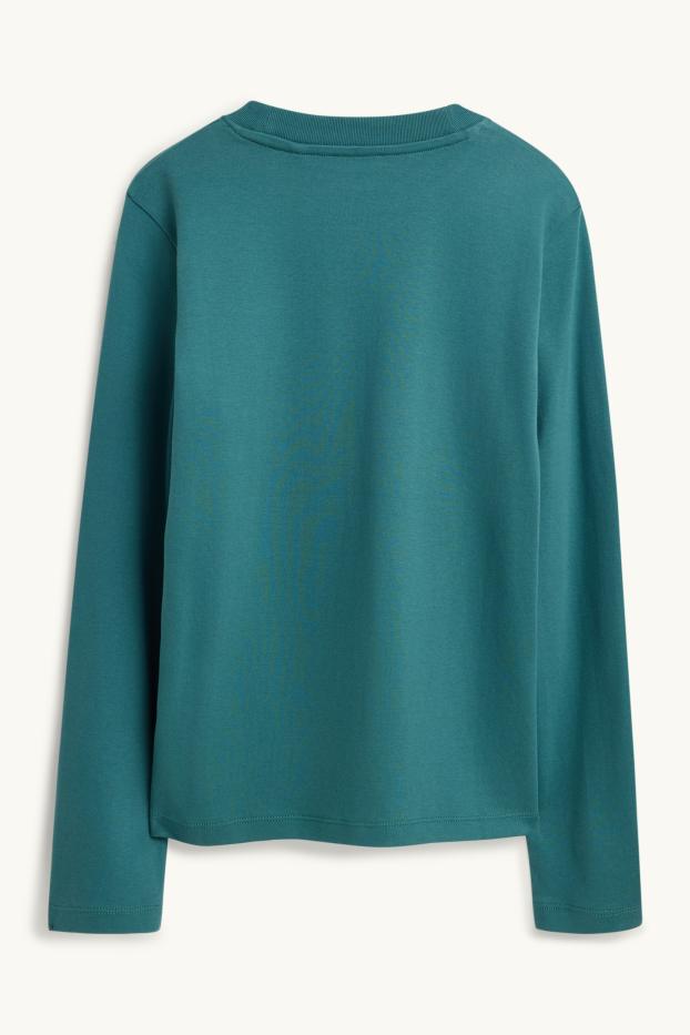 Dames - Longsleeve - regular fit - petrol
