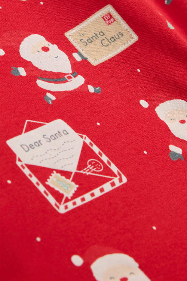 Unisex - Tannenbaum und Lebkuchenmann - Baby-Weihnachts-Body - rot