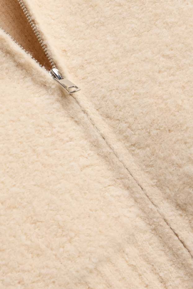 Damen - Strickjacke - cremefarben