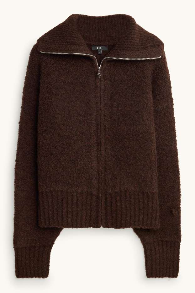 Women - Cardigan - dark brown