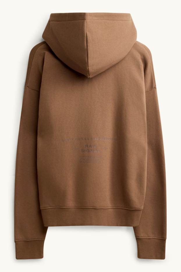 Men - Oversized hoodie - brown