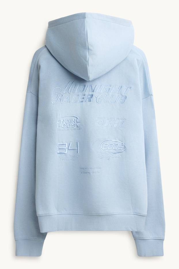 Herren - Oversized-Hoodie - hellblau