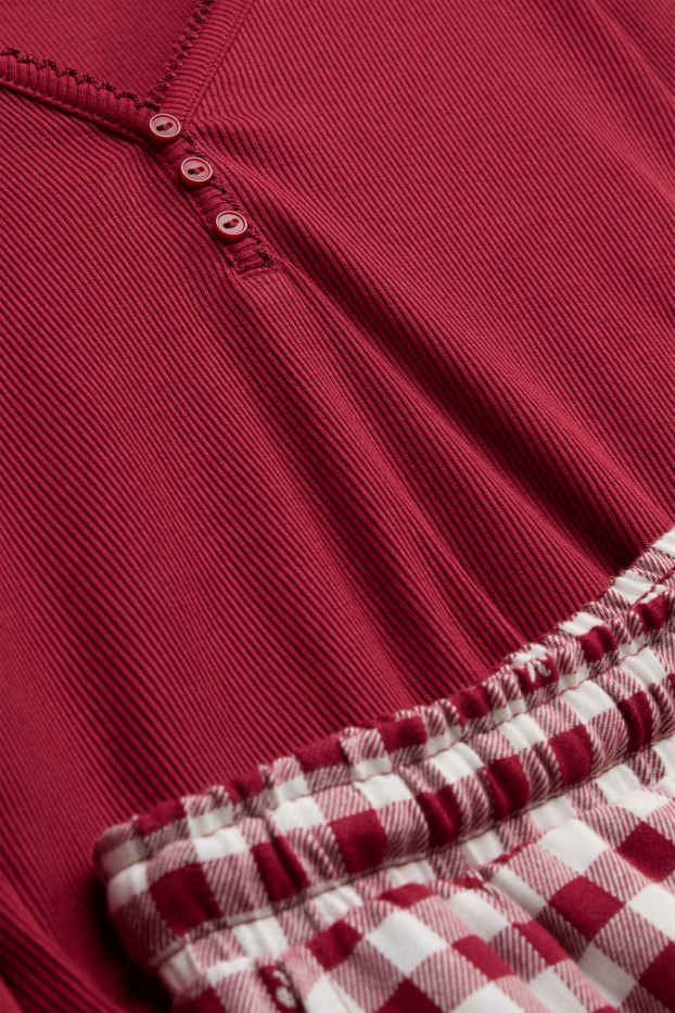 Women - Pyjamas - red / white