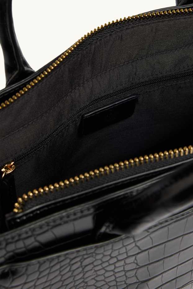 Donna - Borsa a tracolla - similpelle - nero