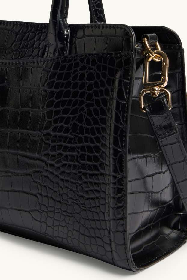 Donna - Borsa a tracolla - similpelle - nero