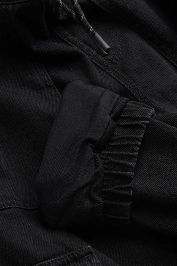 Copii - Băieți - Cargo jeans - jeans termoizolanți - negru