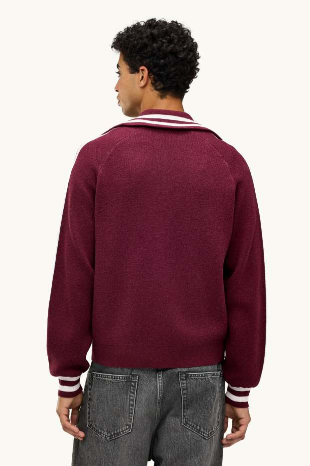 Hommes - Gilet en maille - bordeaux