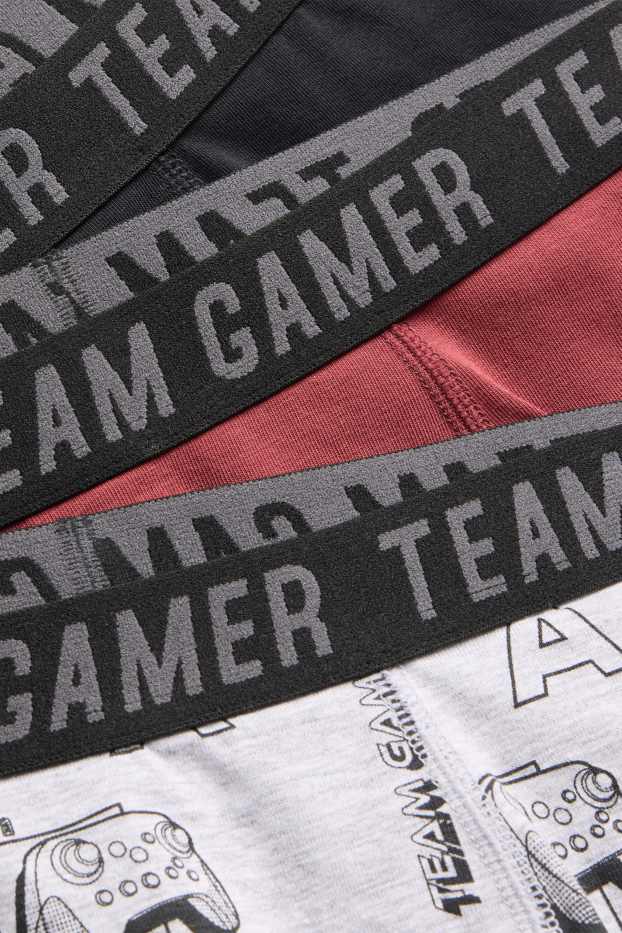 Children Boys - Multipack of 3 - gamer - boxer shorts - gray / black