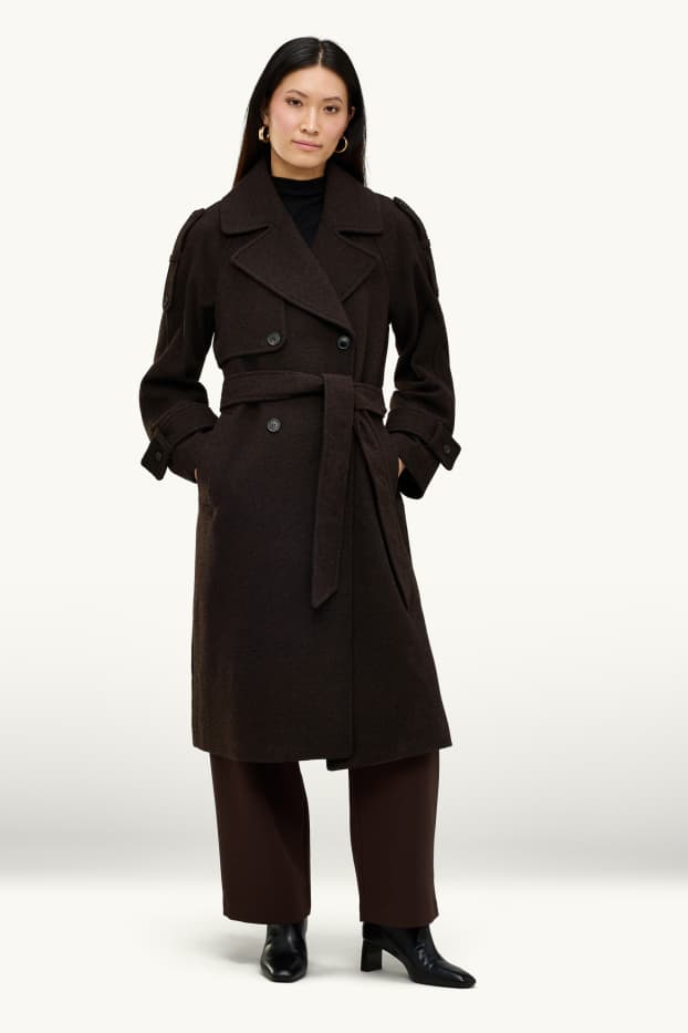 Donna - Trench - marrone scuro
