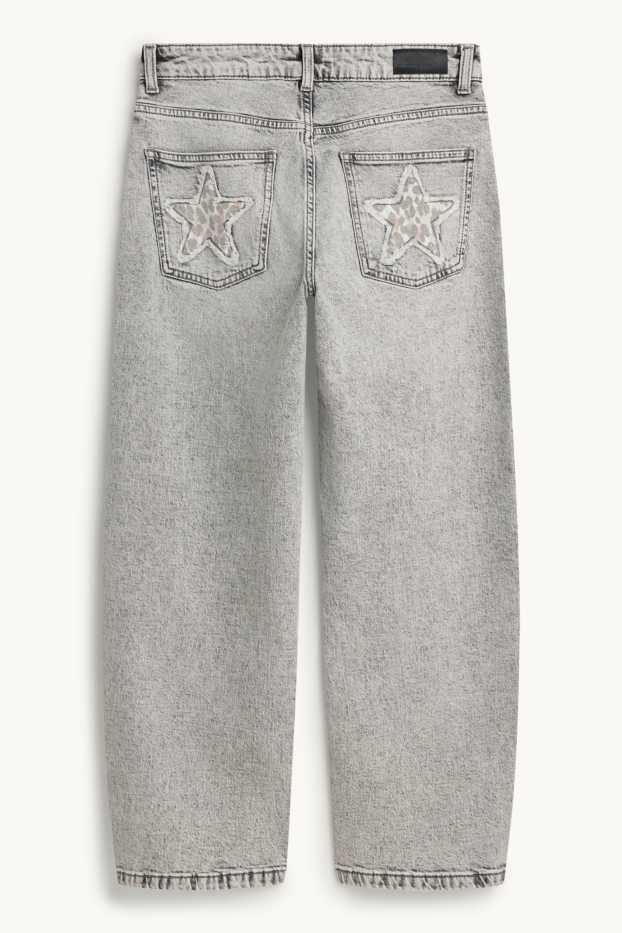 Nen - Estrella - barrel jeans - texà gris