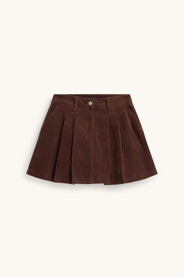 Damen - Cord-Skort - braun