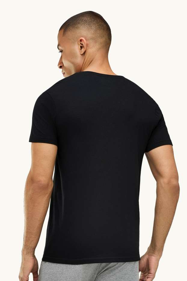 Hommes - Lot de 3 - maillot de corps - noir