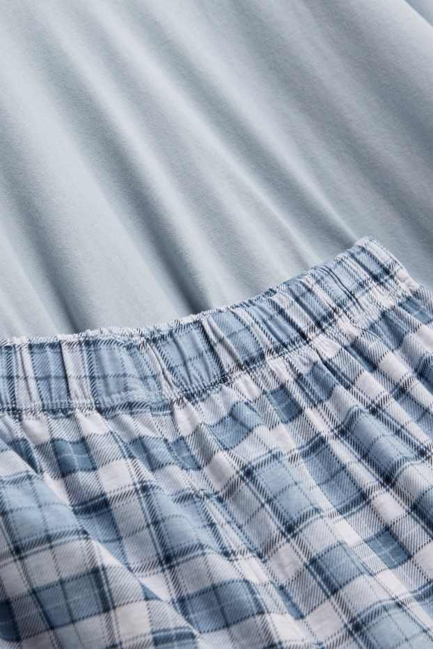 Women - Pyjamas - blue / white