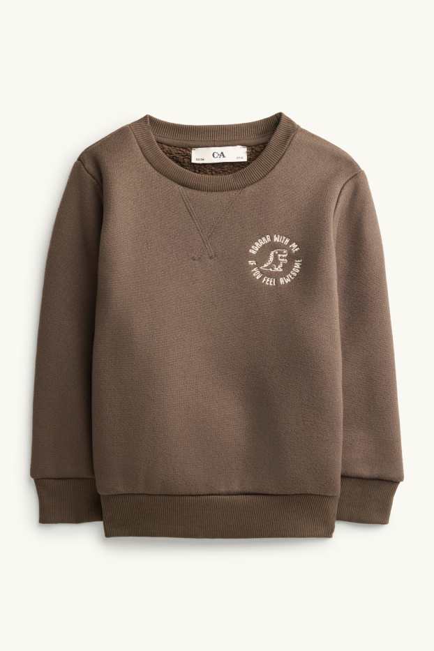 Enfants garçons - Dinosaure - sweat - marron