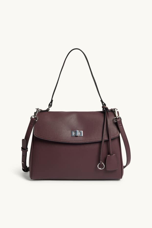 Donna - Borsa a tracolla - similpelle - bordeaux