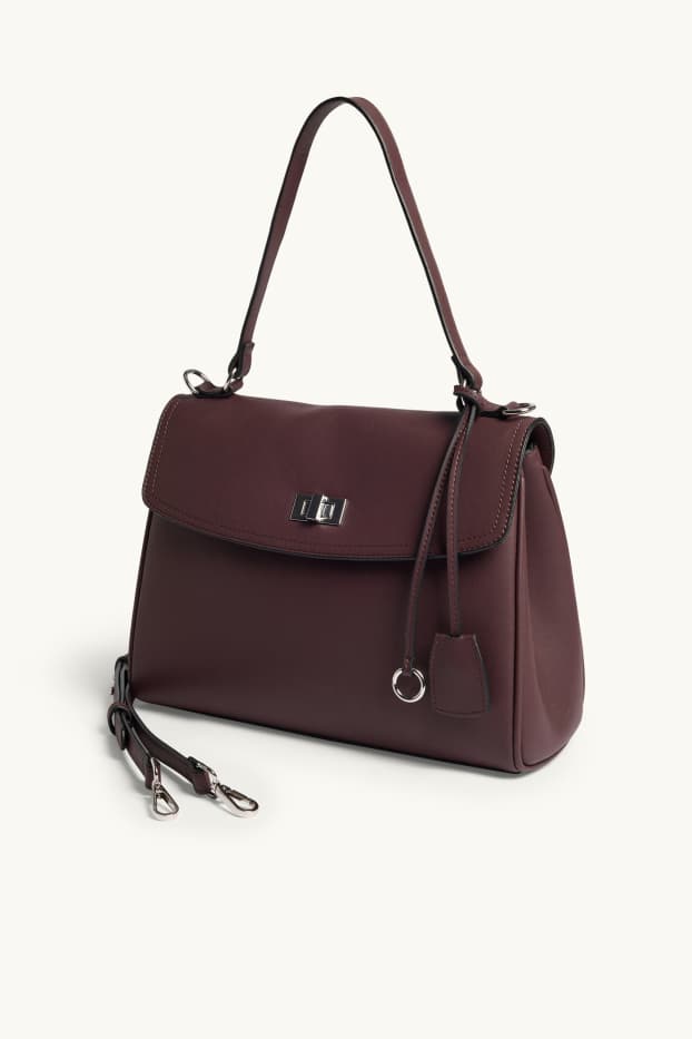 Donna - Borsa a tracolla - similpelle - bordeaux