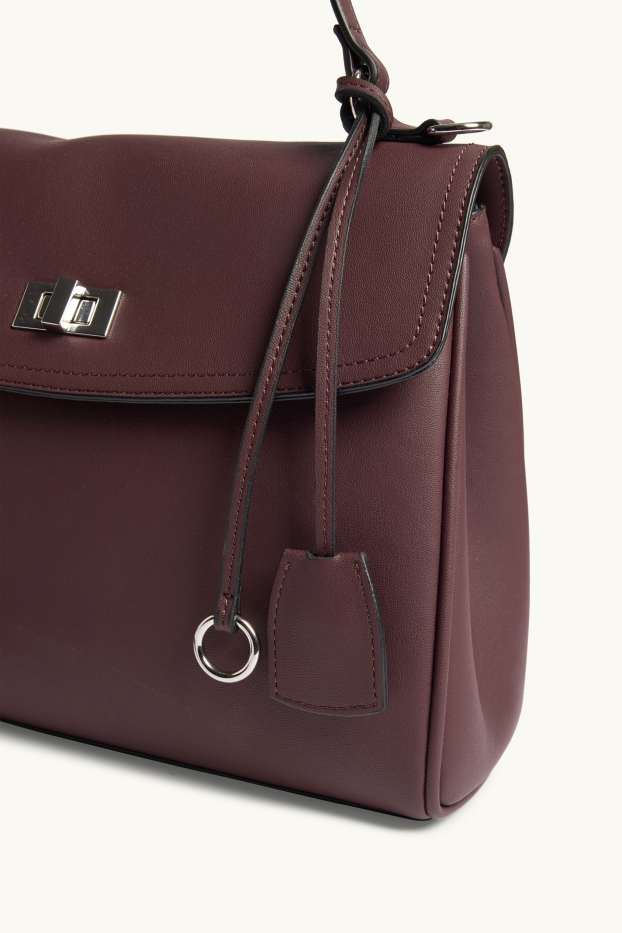 Donna - Borsa a tracolla - similpelle - bordeaux