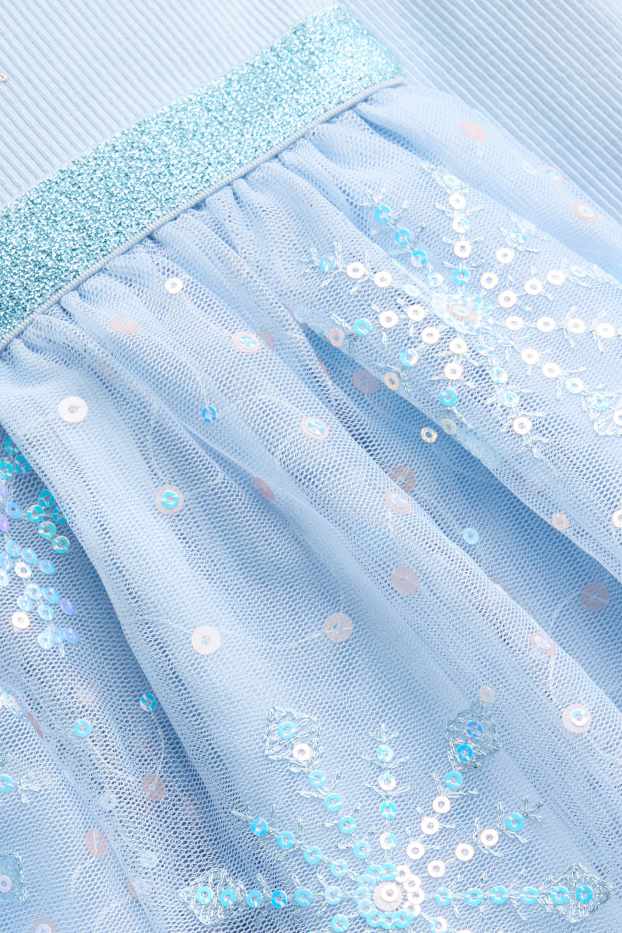 Kinderen: meisjes - Frozen - set - jurkje en tasje - 2-delig - lichtblauw