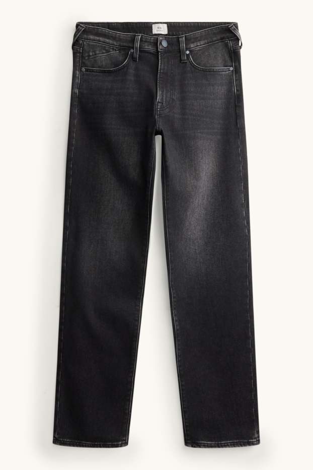 Hommes - Straight jean - jean chaud - LYCRA ® - jean gris foncé