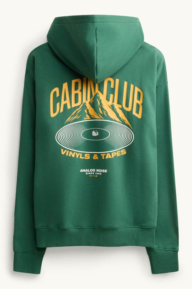 Herren - Oversized-Hoodie - grün