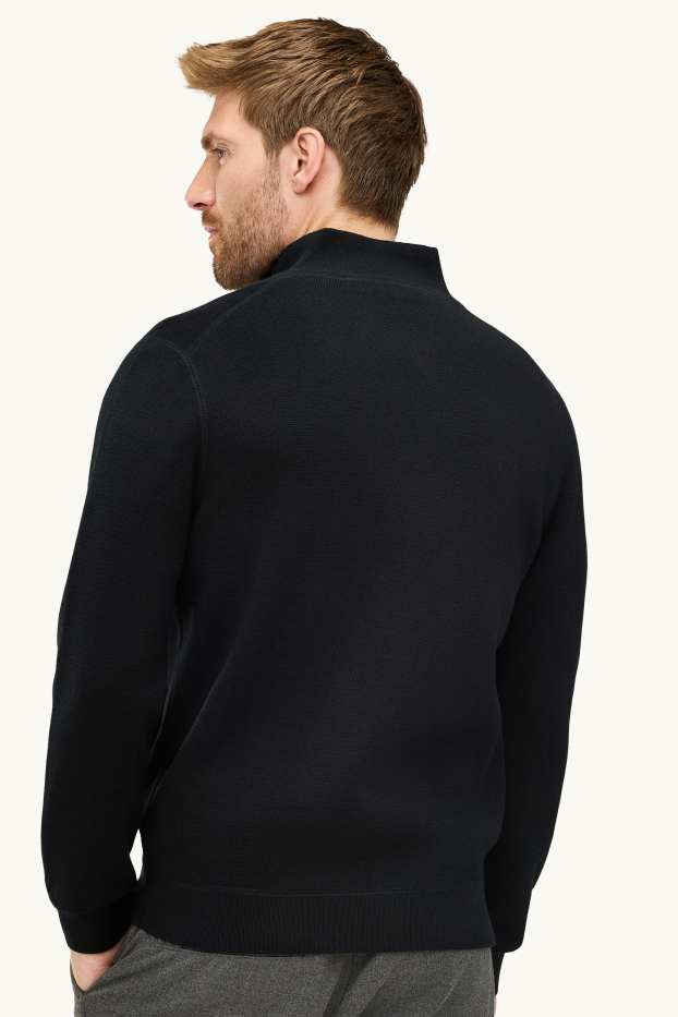 Herren - Strickjacke - schwarz