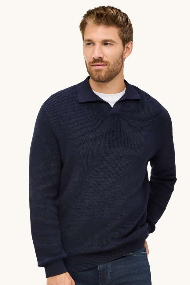 Herren - Pullover - dunkelblau