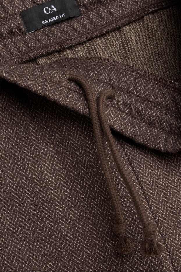 Hommes - Pantalon de jogging - à motif - marron