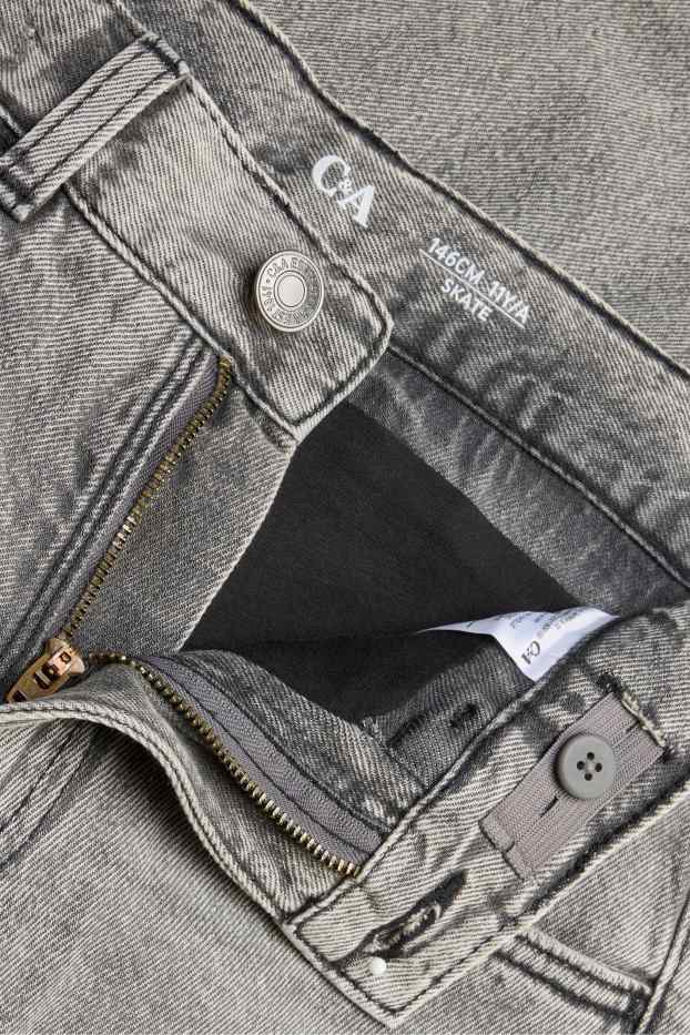 Children Boys - Skater jeans - thermal jeans - denim-gray