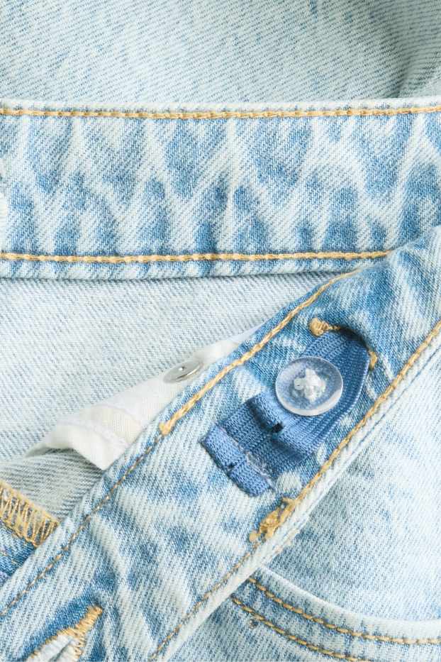 Bambine - Jeans a gamba ampia - effetto brillante - jeans azzurro