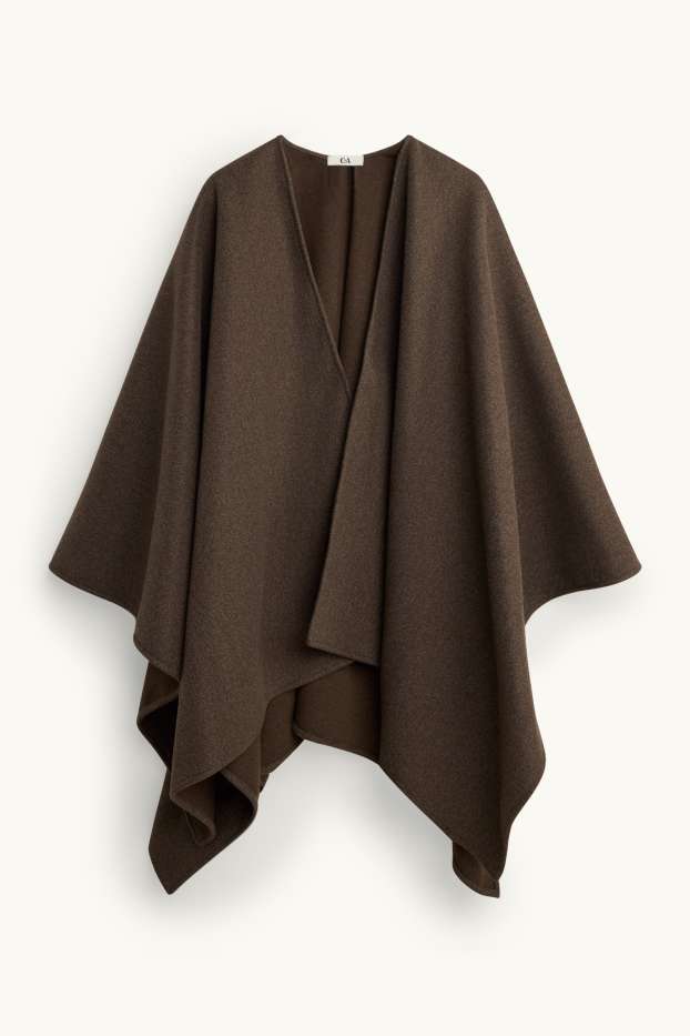 Femmes - Poncho - marron foncé