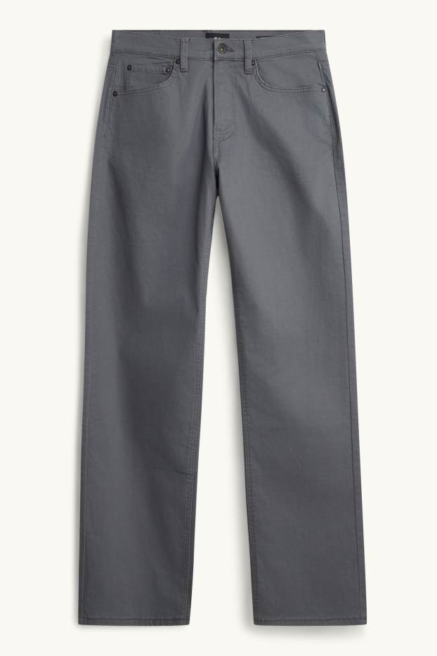 Hommes - Pantalon chaud - regular fit - gris