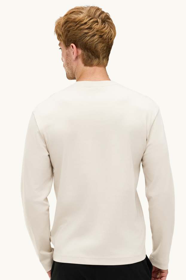 Hommes - Haut de sport - relaxed fit - crème