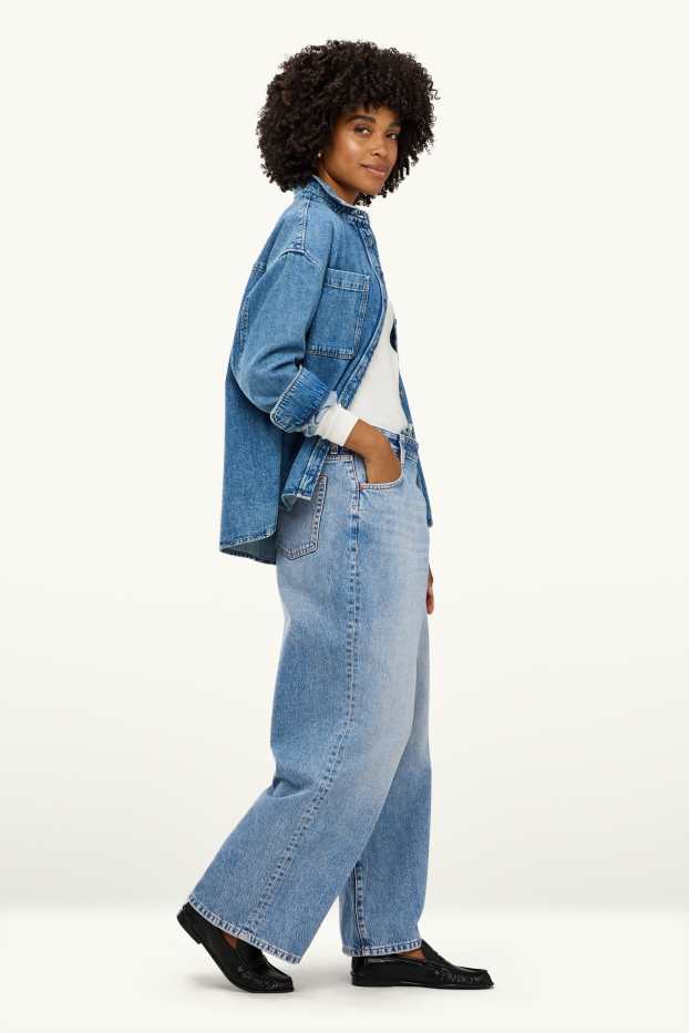 Femmes - Straight jean - mid waist - jean bleu clair