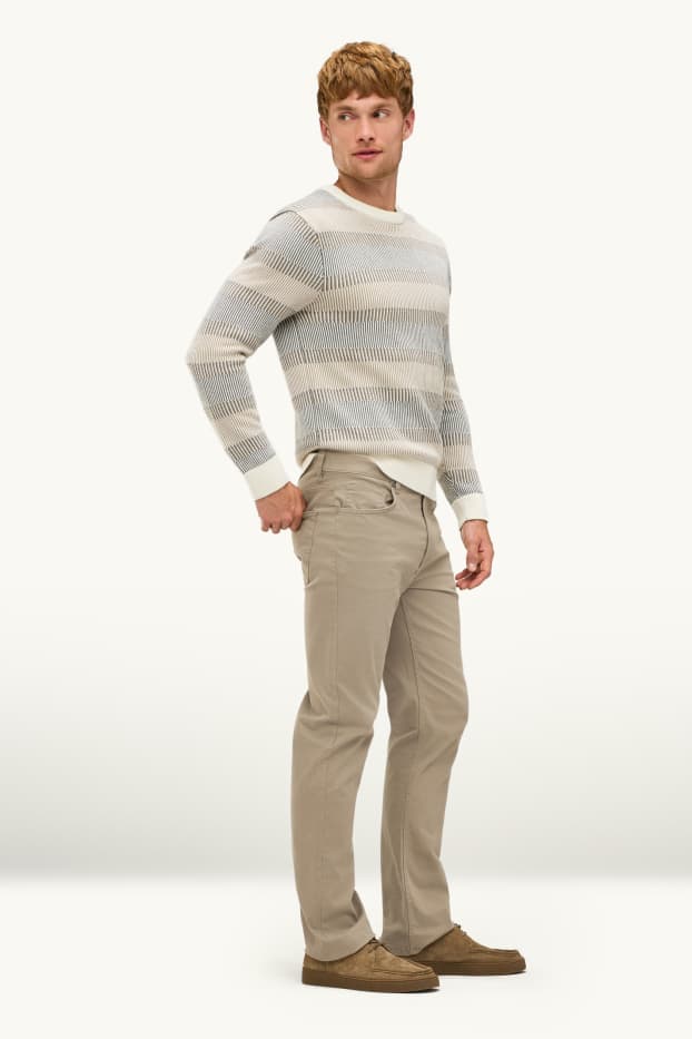 Men - Trousers - straight fit - beige