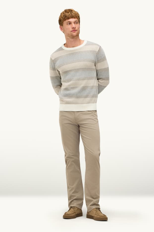 Men - Trousers - straight fit - beige