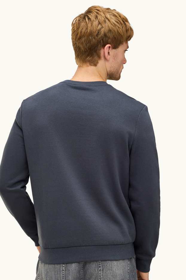 Herren - Sweatshirt - blau  / dunkelgrau