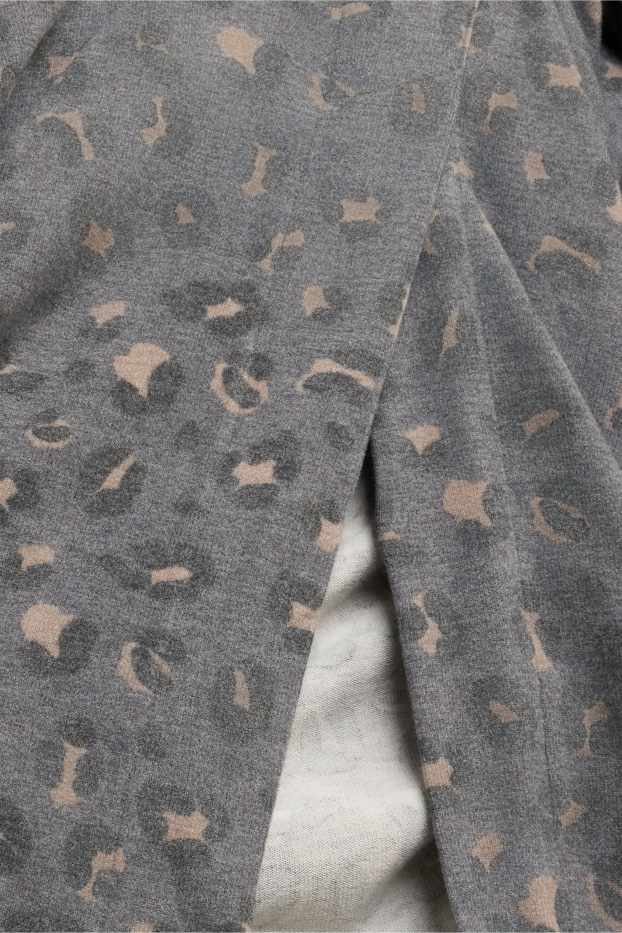 Dona - Pijama de lactància - estampat de lleopard - gris/beix
