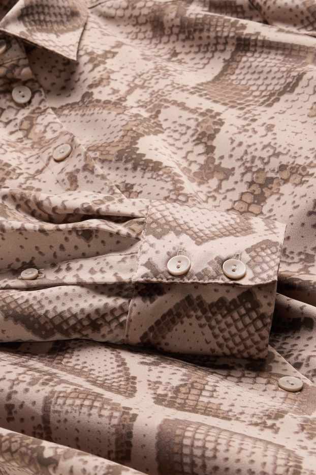 Femmes - Chemisier - à motif - beige / marron