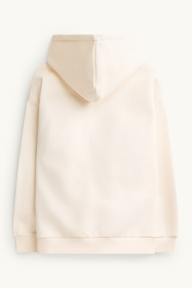 Kinder Mädchen - Hoodie - Glanz-Effekt - cremefarben