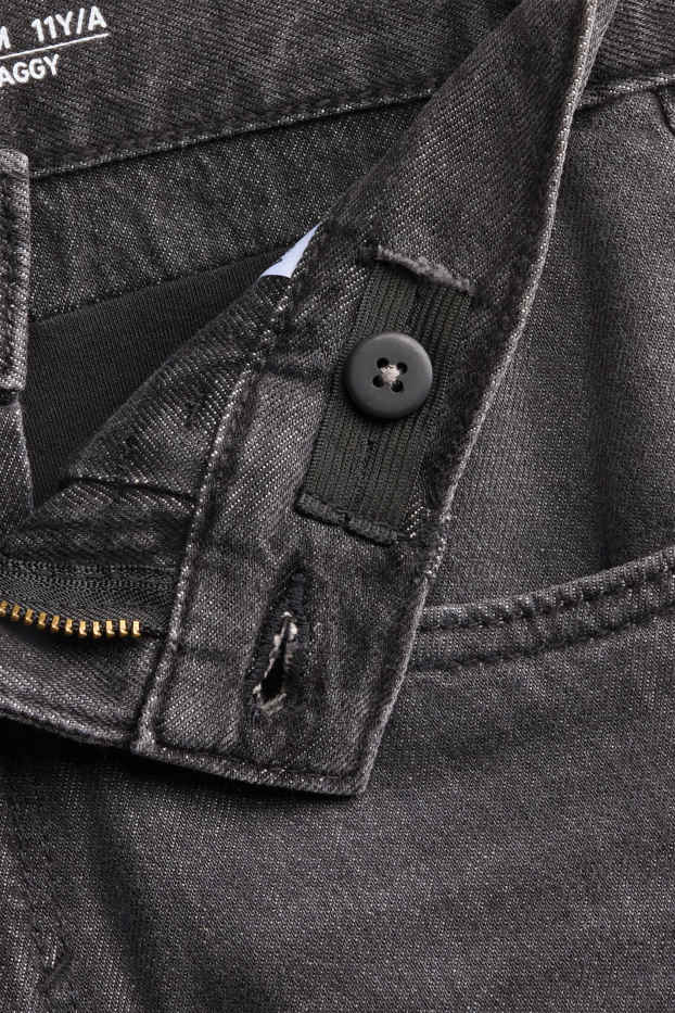 Kinder Buben - Baggy Jeans - Thermojeans - dunkeljeansgrau