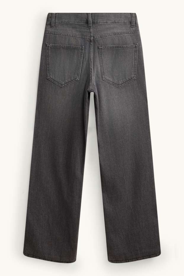 Kinder Buben - Baggy Jeans - Thermojeans - dunkeljeansgrau