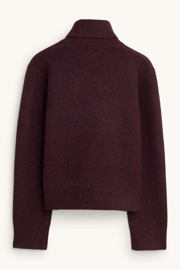 Bambine - Maglione a dolcevita - bordeaux
