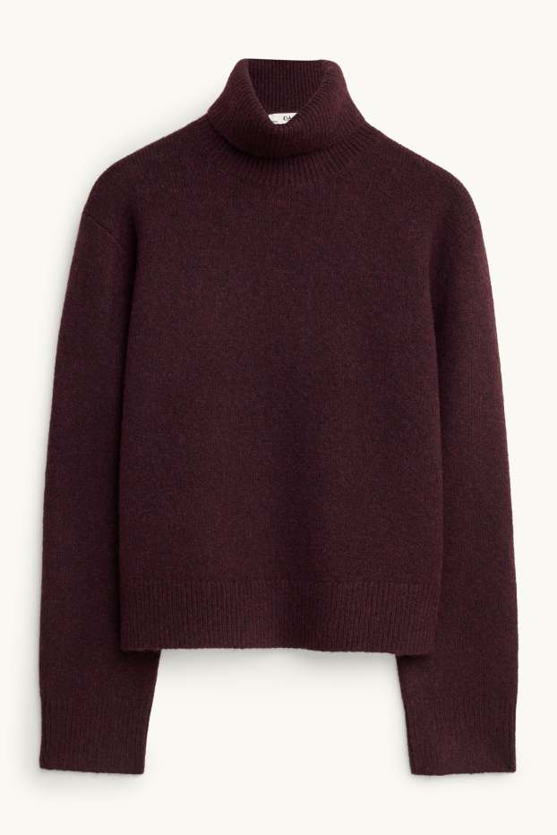 Bambine - Maglione a dolcevita - bordeaux