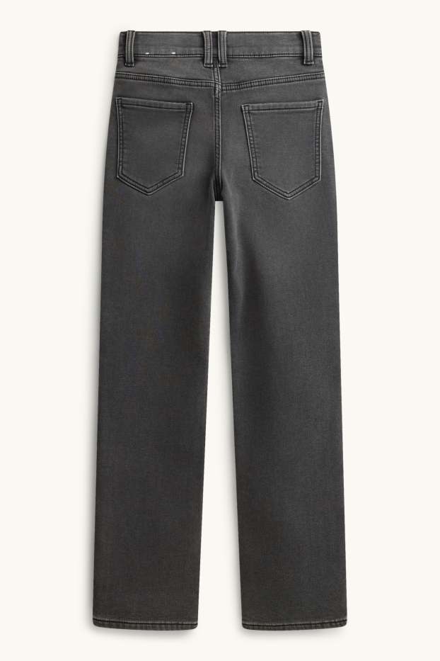 Enfants garçons - Straight jean - jean chaud - taille extra-fine - jean gris foncé